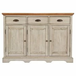 Hot Sale 🛒 Adjustable Shelves HumbleNest Homestead Rustic 3 Door Server 🎁