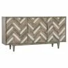 Coupon ⌛ Adjustable Shelves Hooker Furniture Melange Natural Beauty 3 Door Credenza ⭐