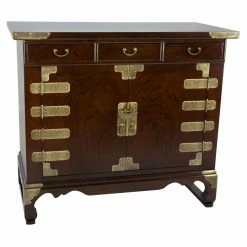 Brand new π₯ Adjustable Shelves Oriental Furniture Korean Antique Style 4 Drawer Small Credenza π€©