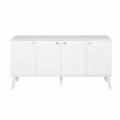 Brand new 👏 Adjustable Shelves Prepac Milo Mid-Century Modern 4-Door Buffet 😉