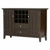 Best Sale 😉 Brooklyn & Max Wine Bottle Storage Brooklyn + Max Hampton Pine Wood 2 Drawer Buffet Credenza With Wine Rack ✨
