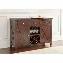 Coupon 👏 Steve Silver Co. Wine Glass Storage Steve Silver Adrian Server 🤩