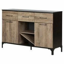 Buy ✔️ Wine Glass Storage South Shore Valet Buffet With Wine Storage ✨