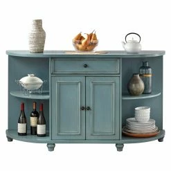 Top 10 🤩 Adjustable Shelves Target Marketing Systems Grace 2 Door Buffet - Antique Blue 🎉