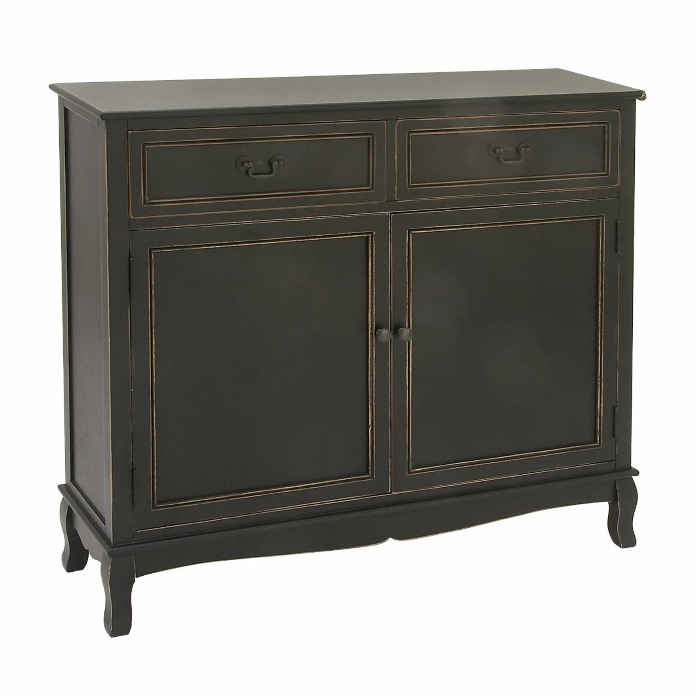 Best Sale π₯° Wine Bottle Storage DecMode 2-Drawer Sideboard - Black π