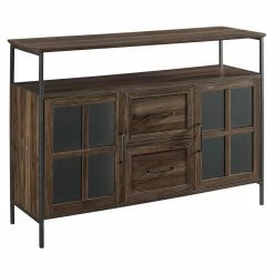 Promo 🤩 Glass Doors Manor Park Industrial 3 Door Buffet 🔔