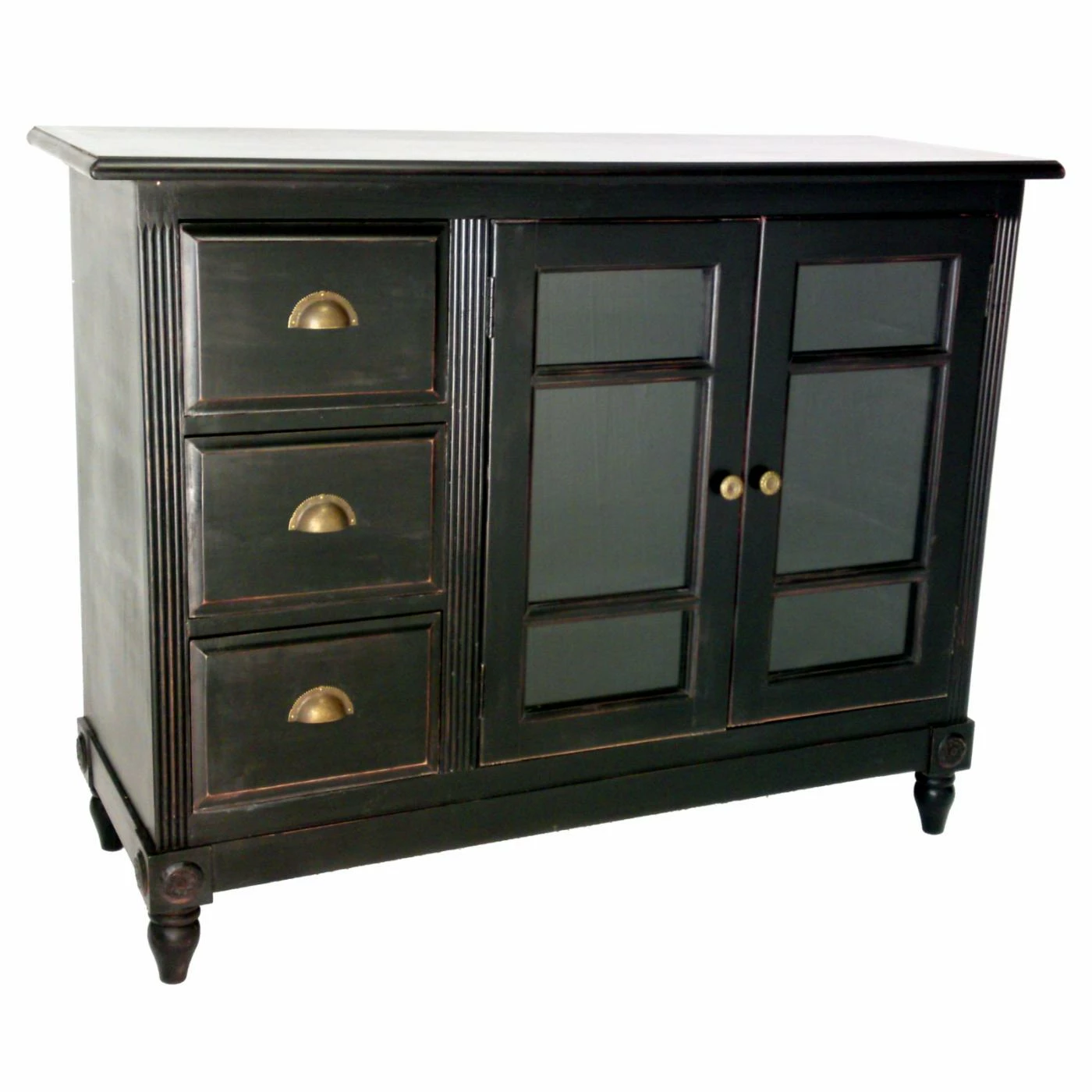 Cheapest π― Glass Doors Wayborn Country Sideboard - Antique Black π€©