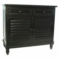 Cheap ✔️ Buffets & Sideboards Wayborn Stockholm Buffet Cabinet - Antique Black ⌛