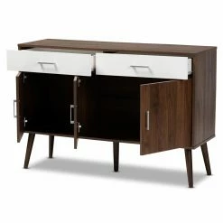 Flash Sale ⭐ Sideboards & Buffets HN Home Vila Mid-Century Modern 2 Drawer Sideboard Buffet 👏