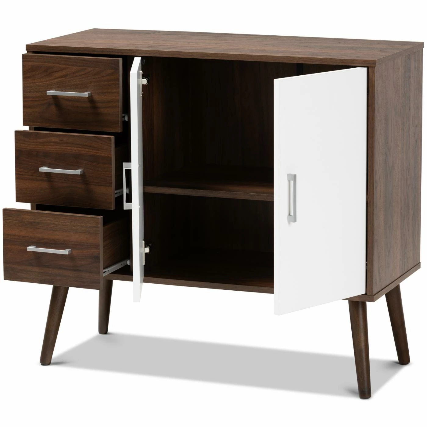 Cheap π Buffets & Sideboards Baxton Studio Leena Mid-Century Modern 3 Drawer Sideboard Buffet π