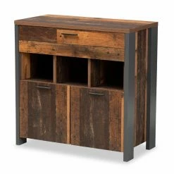 Cheapest 👏 Wine Bottle Storage Baxton Studio Ranger 1-Drawer Sideboard Buffet 👍
